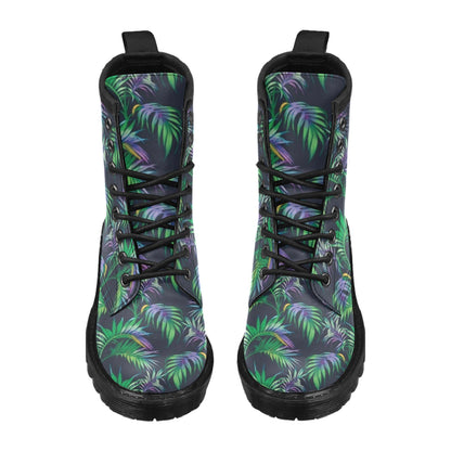 Palm Leaves Pattern Print Design PL04 Women's Boots