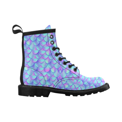 Mermaid Tail Design Print Pattern Women's Boots
