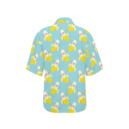 Banana Pattern Print Design BA07 Women's Hawaiian Shirt