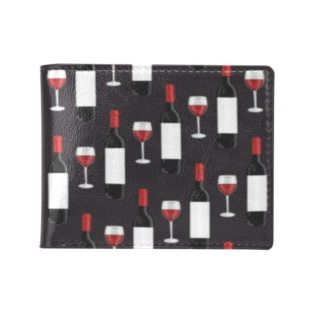 Wine Print Design LKS309 Men's ID Card Wallet
