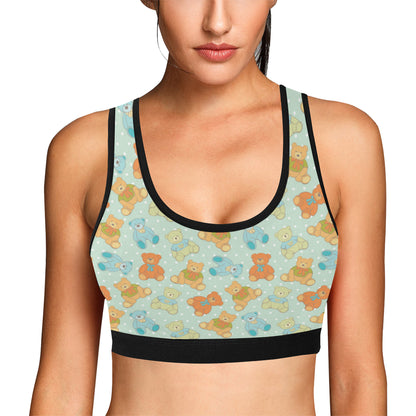Bear Pattern Print Design 02 Sports Bra