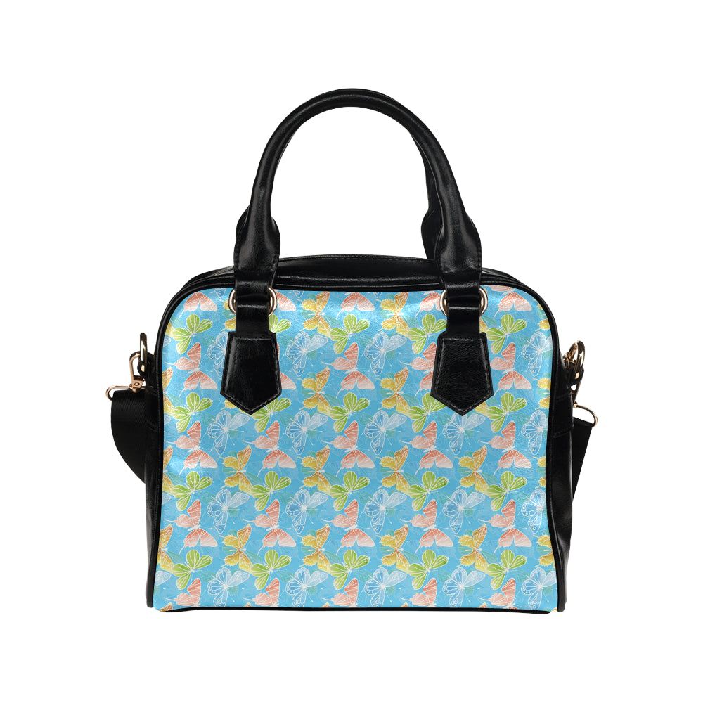 Butterfly Pattern Print Design 05 Shoulder Handbag