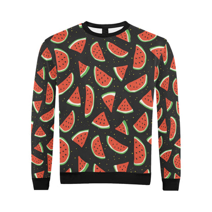 Watermelon Pattern Print Design WM09 Men Long Sleeve Sweatshirt