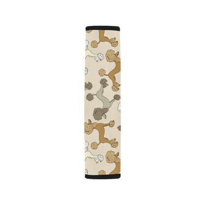 Poodle Pattern Print Design A01 Car Seat Belt Cover