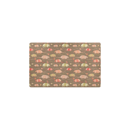 Armadillo Pattern Print Design 04 Kitchen Mat