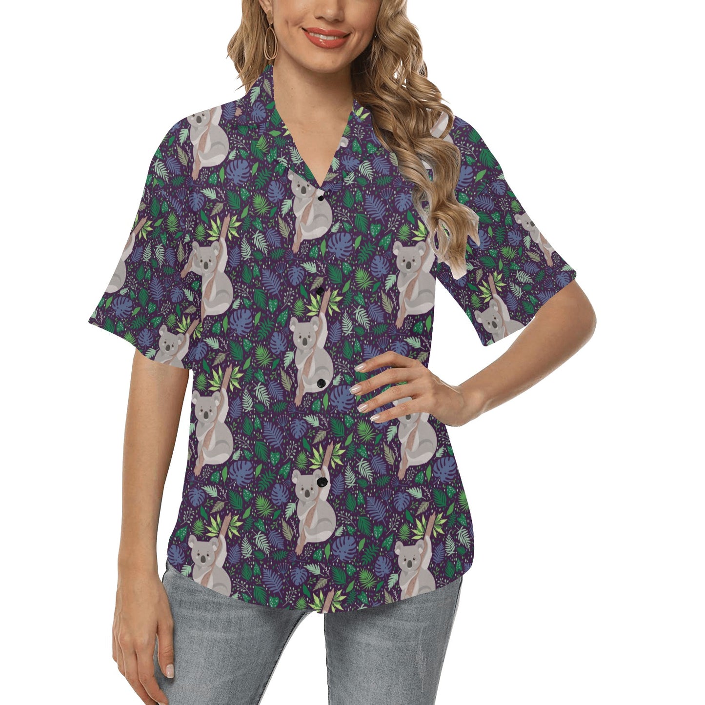 Koala Pattern Print Design 06 Women's Hawaiian Shirt