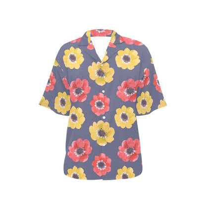 Anemone Pattern Print Design AM010 Women's Hawaiian Shirt