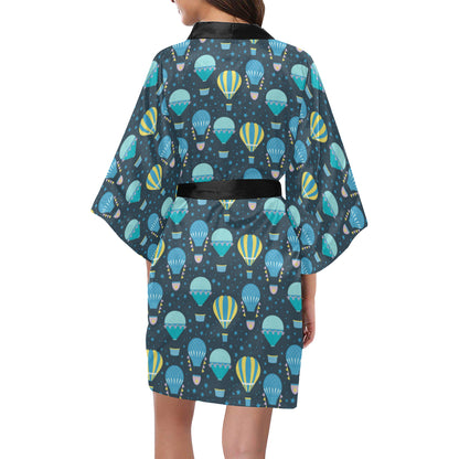 Ballon Pattern Print Design 06 Women's Short Kimono