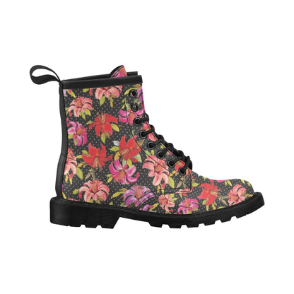 Lily Pattern Print Design LY012 Women's Boots