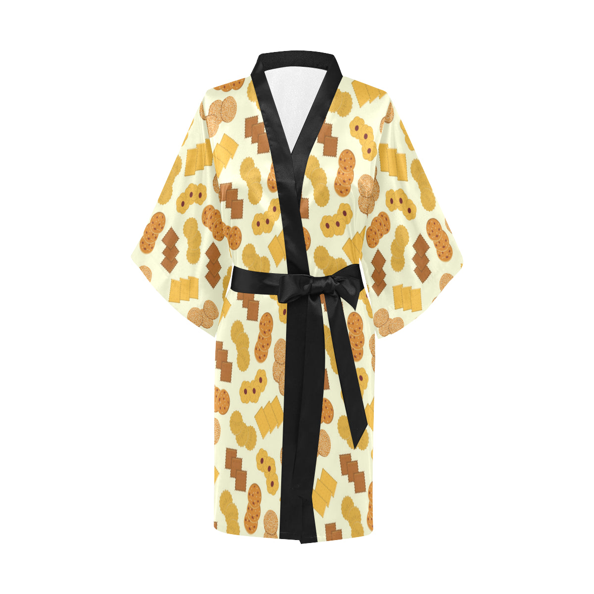 Cookie Pattern Print Design 06 Women's Short Kimono