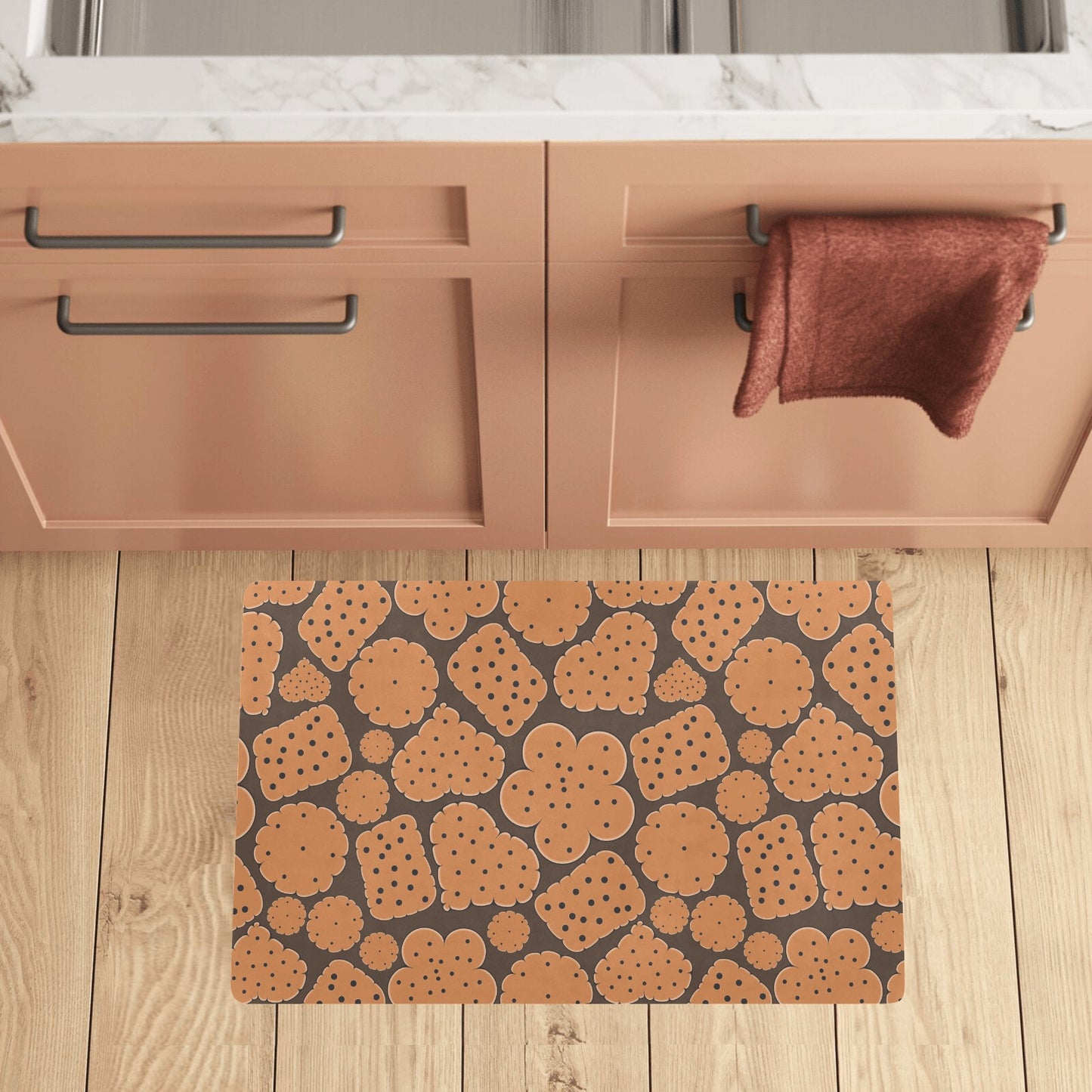 Cracker Pattern Print Design 01 Kitchen Mat