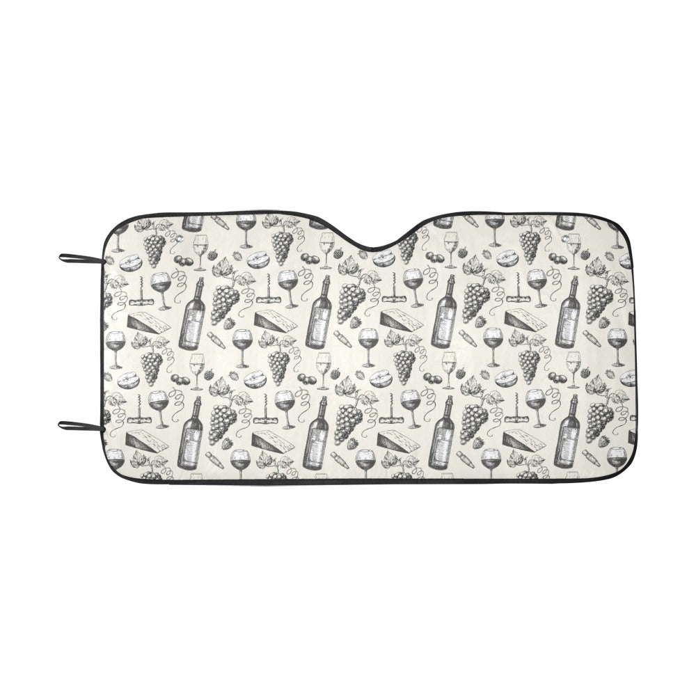 Wine Themed Print Design LKS306 Car front Windshield Sun Shade