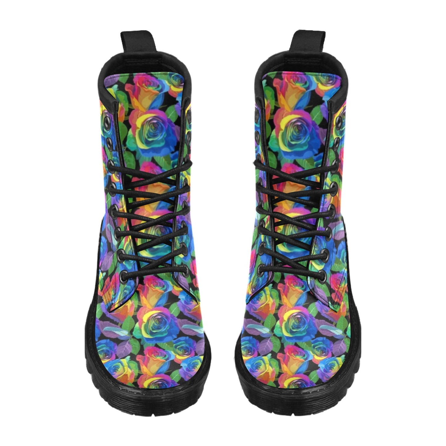 Rose Pattern Print Design RO02 Women's Boots