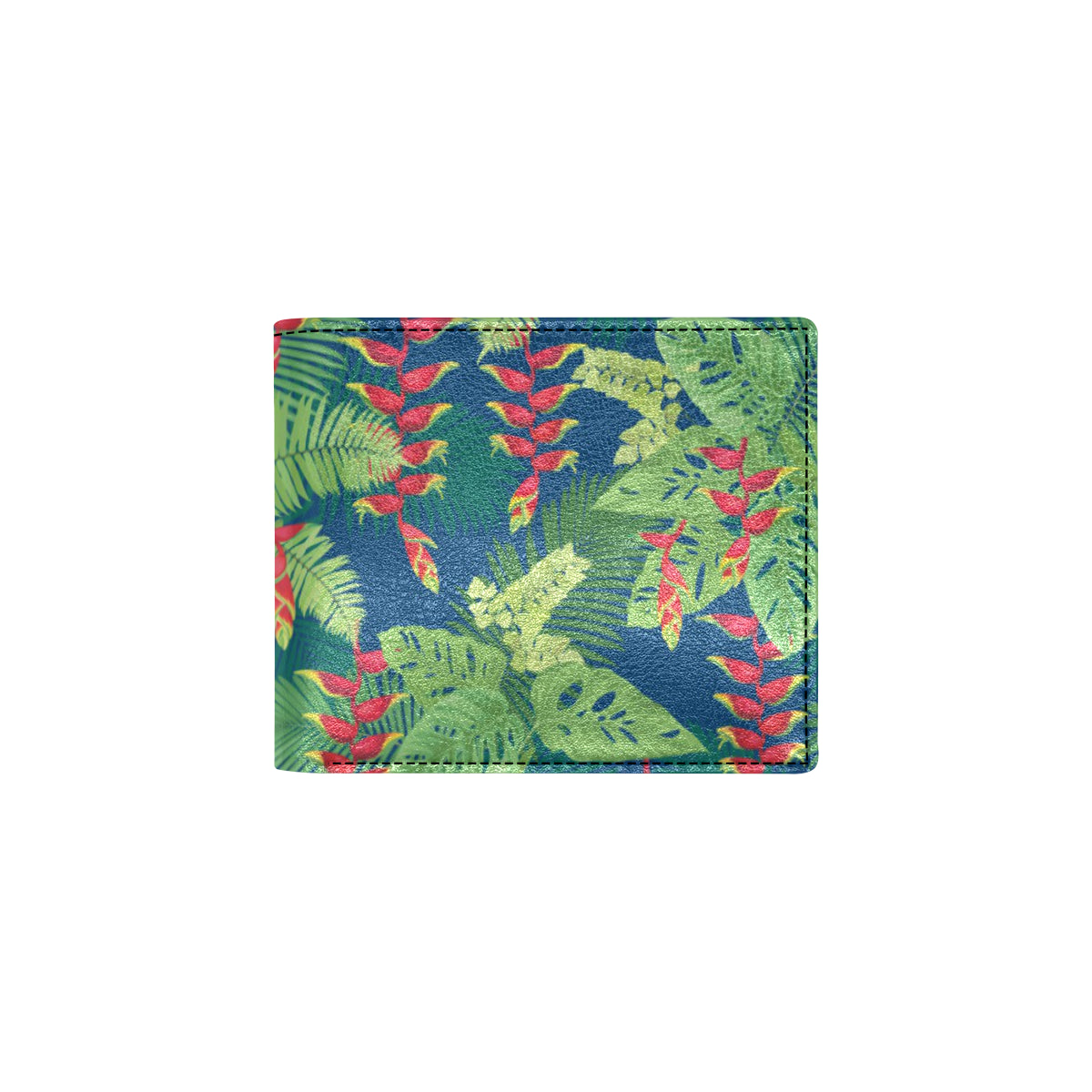 Heliconia Pattern Print Design HL08 Men's ID Card Wallet