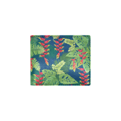Heliconia Pattern Print Design HL08 Men's ID Card Wallet
