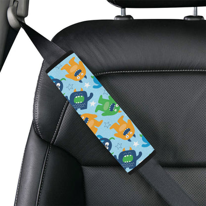 Monster Cartoon Pattern Print Design 04 Car Seat Belt Cover