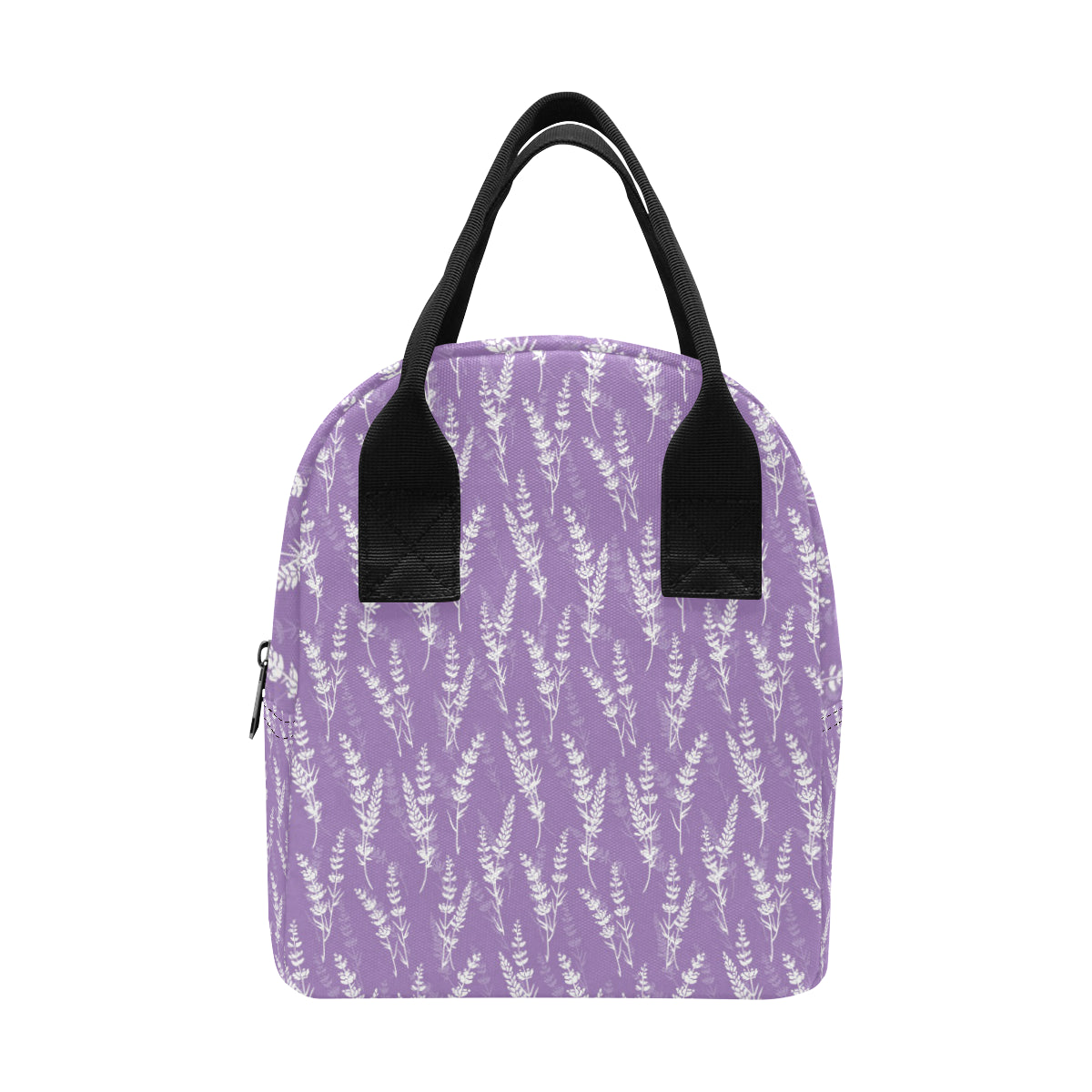 Lavender Pattern Print Design LV08 Insulated Lunch Bag
