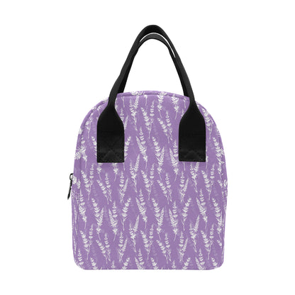 Lavender Pattern Print Design LV08 Insulated Lunch Bag