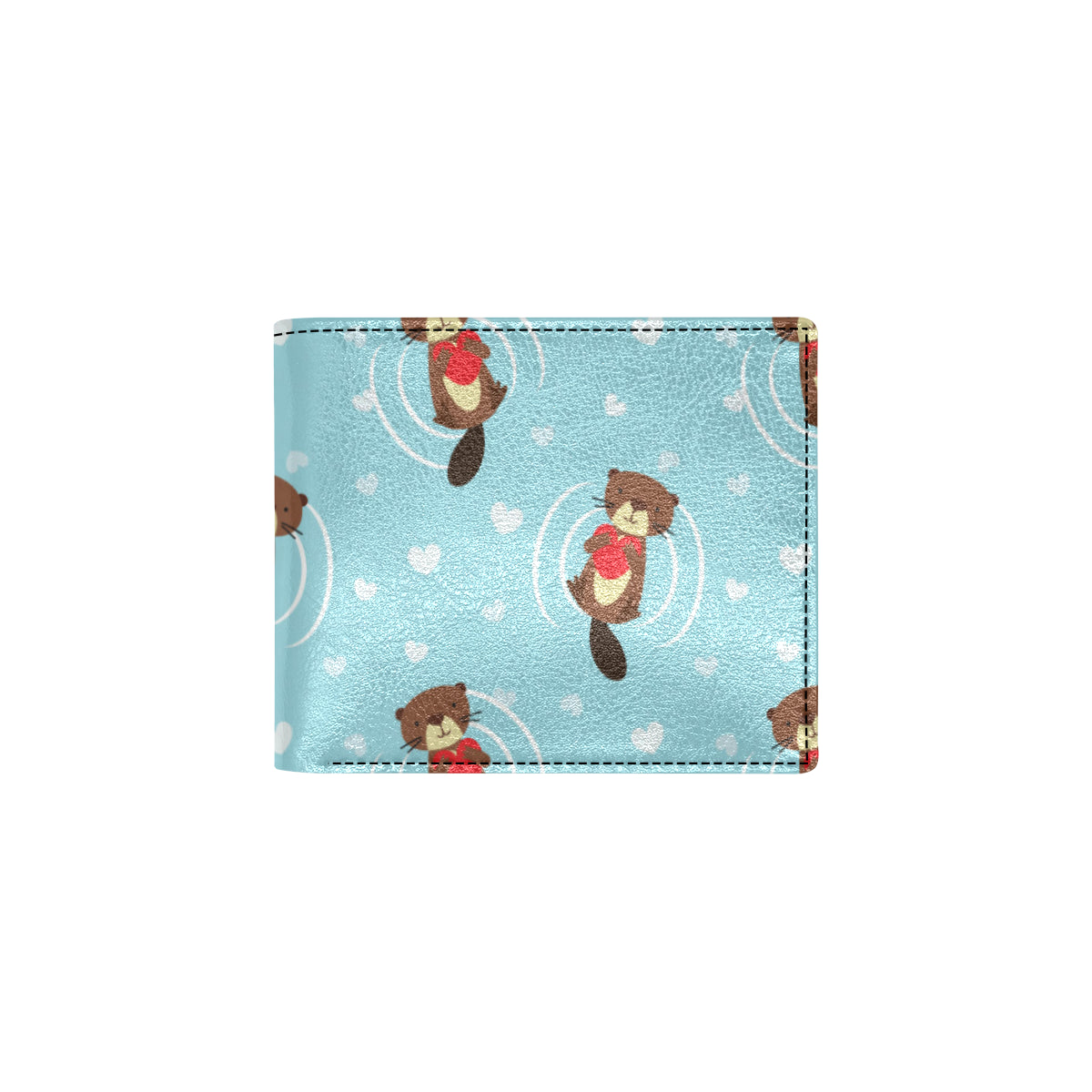 Sea Otter Cute Pattern Print Design 04 Men's ID Card Wallet