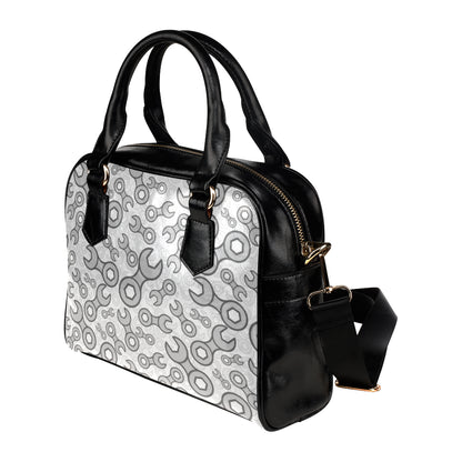 Mechanic Pattern Print Design 05 Shoulder Handbag