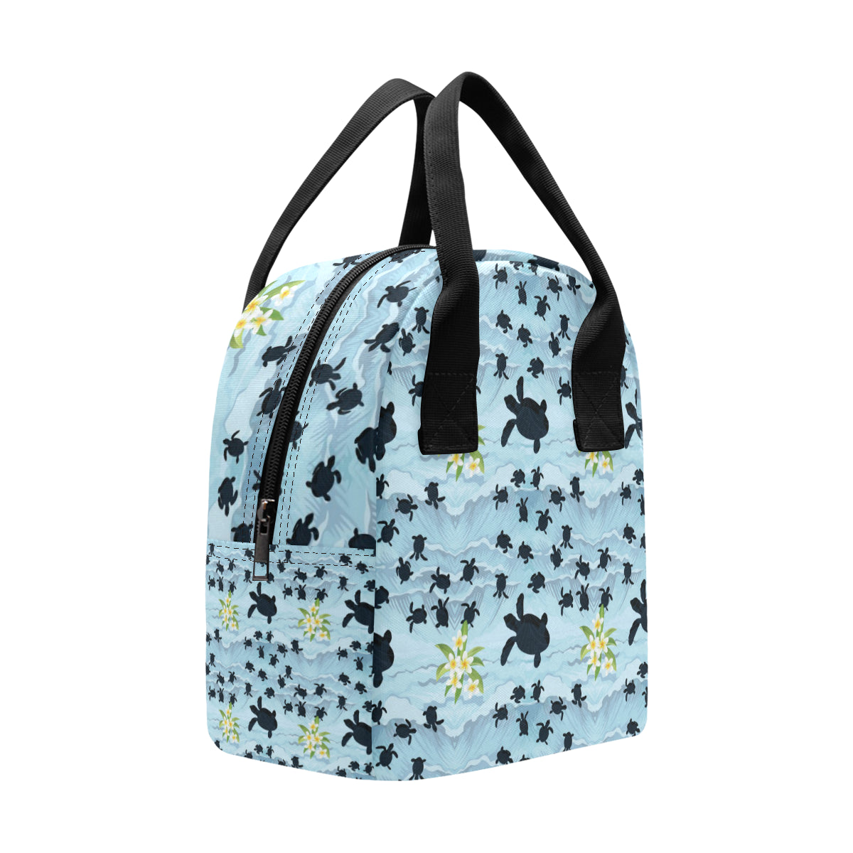 Sea Turtle Pattern Print Design T011 Insulated Lunch Bag