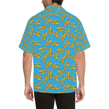 School Bus Print Design LKS302 Men's Hawaiian Shirt