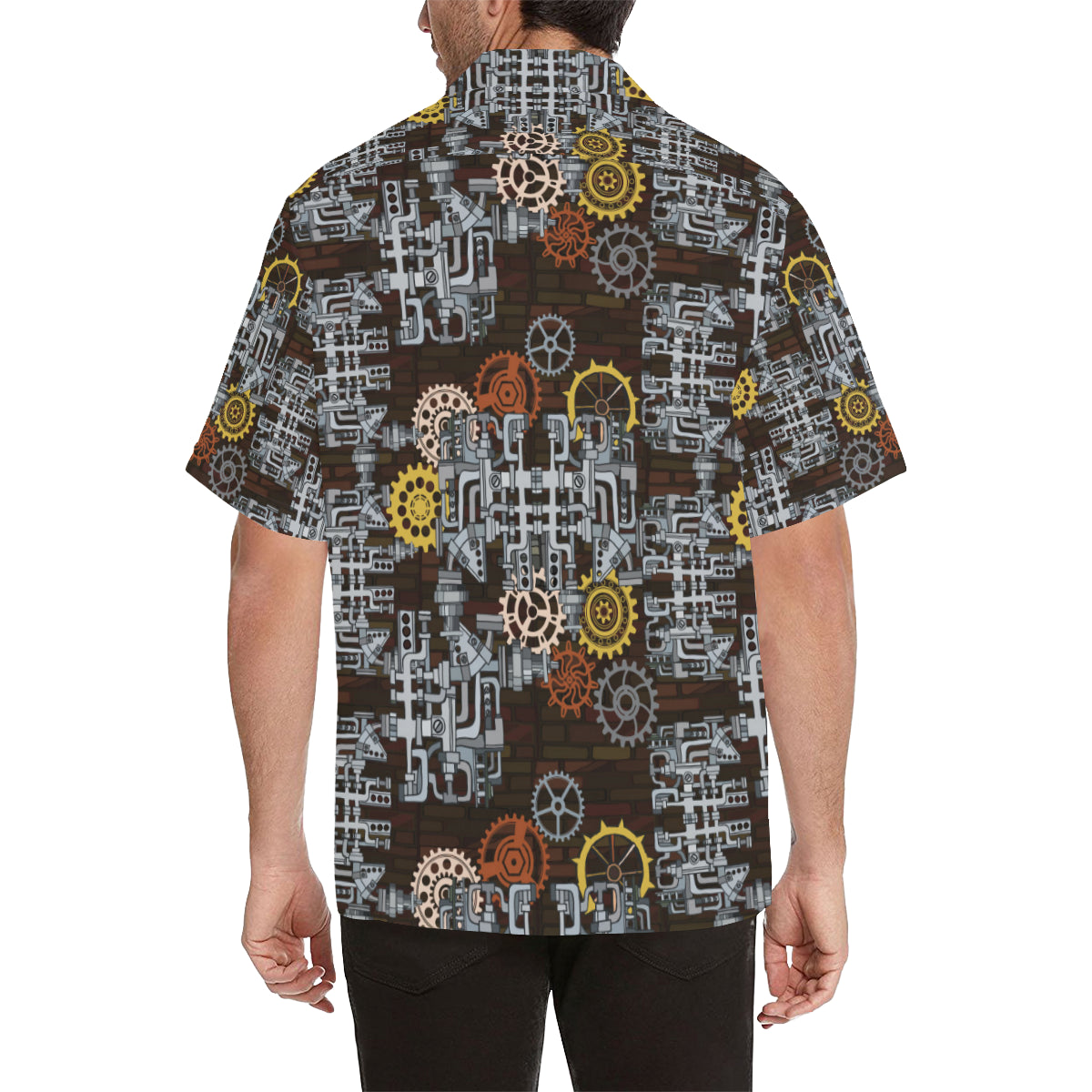 Mechanic Pattern Print Design 04 Men's Hawaiian Shirt