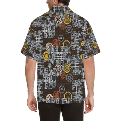 Mechanic Pattern Print Design 04 Men's Hawaiian Shirt