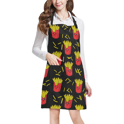 French Fried Pattern Print Design 03 Apron with Pocket