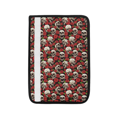 Skull Roses Design Themed Print Car Seat Belt Cover