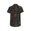 Polynesian Pattern Print Design A04 Men's Short Sleeve Button Up Shirt