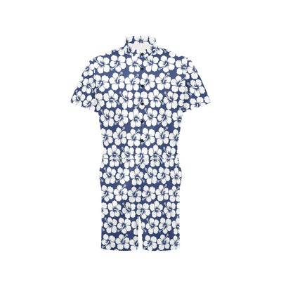 Hibiscus Pattern Print Design HB013 Men's Romper