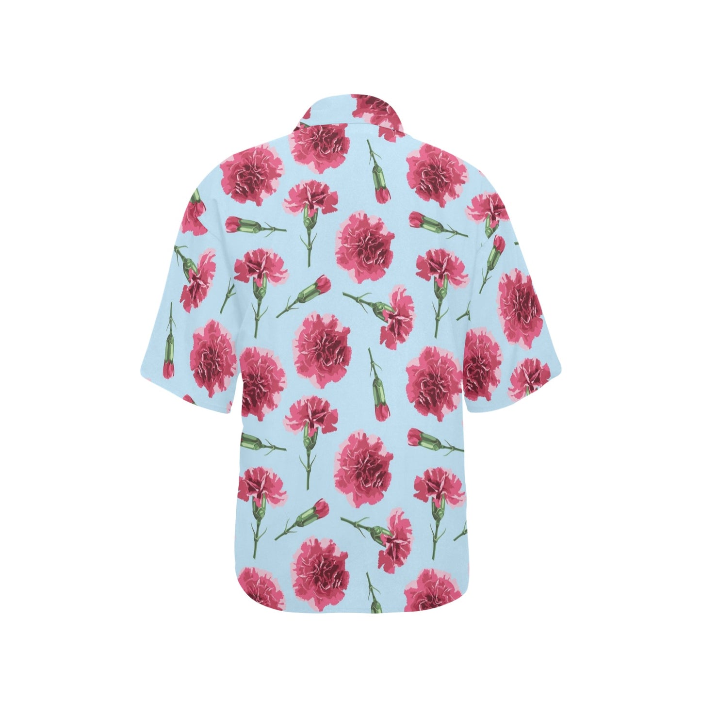 Carnations Pattern Print Design CN01 Women's Hawaiian Shirt