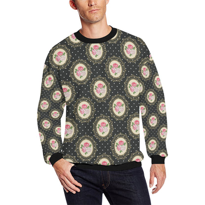 Rose Pattern Print Design RO015 Men Long Sleeve Sweatshirt