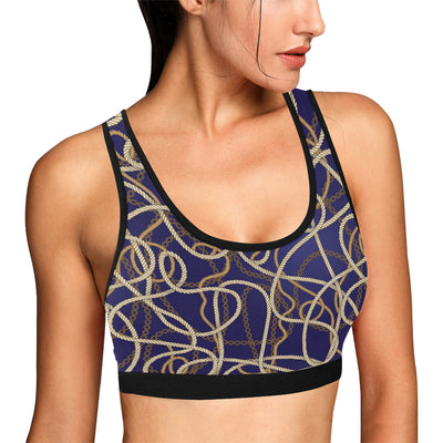 Rope Pattern Print Design A01 Sports Bra