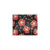 Red Hibiscus Pattern Print Design HB021 Men's ID Card Wallet