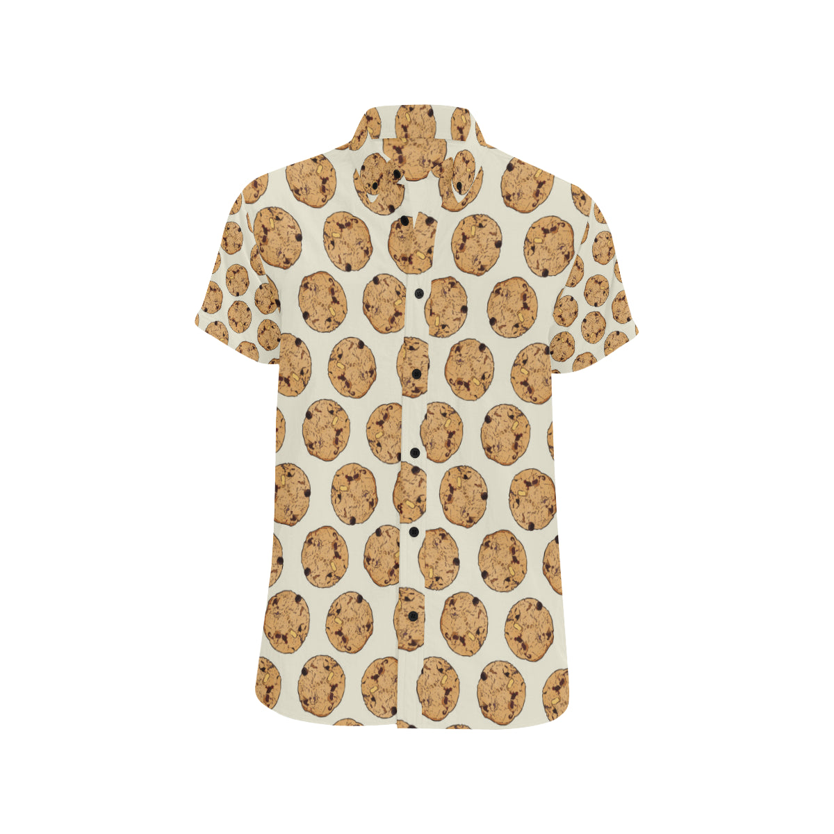 Cookie Pattern Print Design 05 Men's Short Sleeve Button Up Shirt