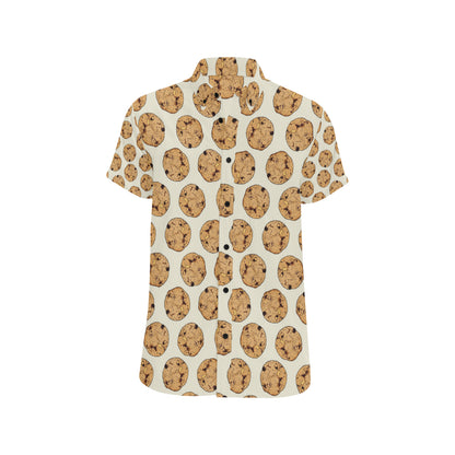 Cookie Pattern Print Design 05 Men's Short Sleeve Button Up Shirt