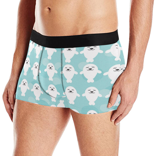 Sea Lion Baby Pattern Print Design 01 Men's Boxer Briefs
