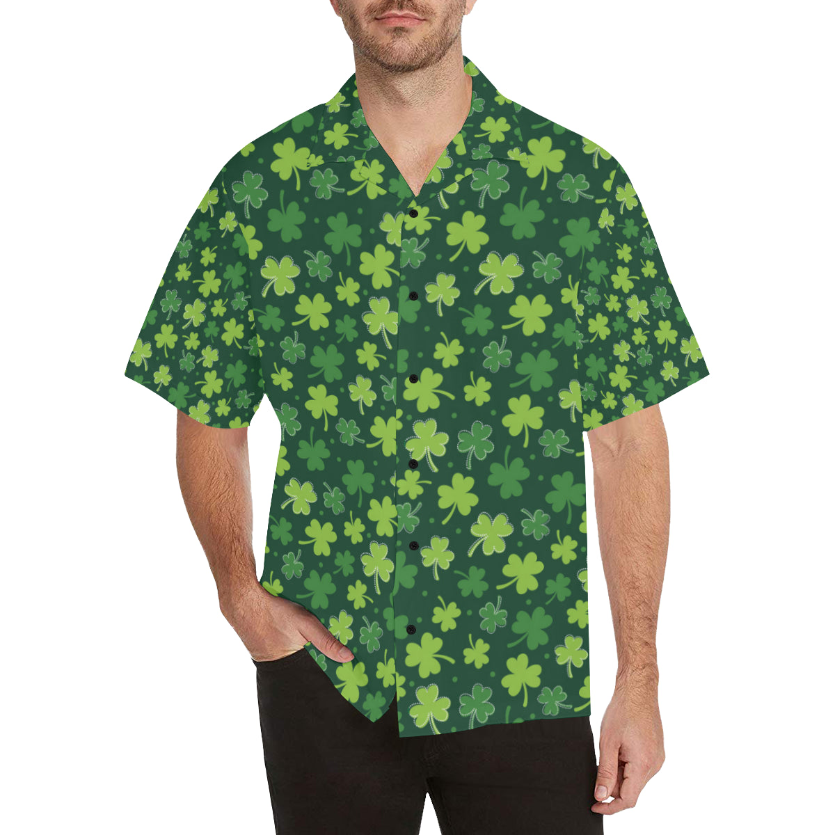 Clover  Pattern Print Design 02 Men's Hawaiian Shirt