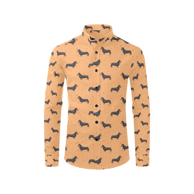 Dachshund Draw Print Pattern Men's Long Sleeve Shirt