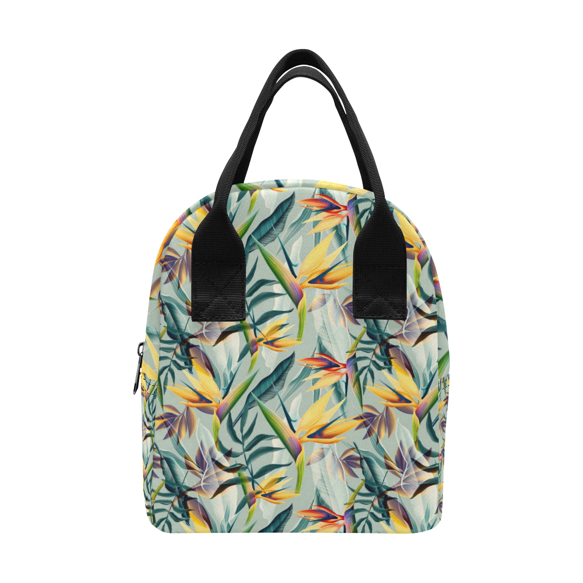Tropical Flower Pattern Print Design TF022 Insulated Lunch Bag