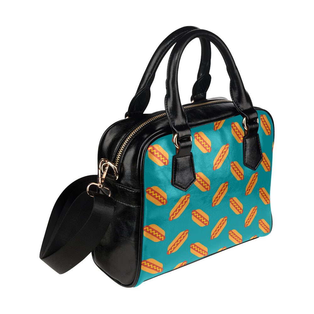 Hot Dog Pattern Print Design 03 Shoulder Handbag