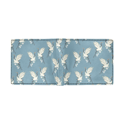Crane Pattern Print Design 05 Men's ID Card Wallet
