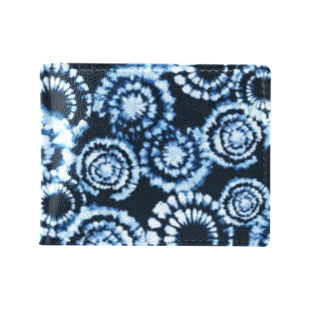 Tie Dye Dark Blue Print Design LKS306 Men's ID Card Wallet