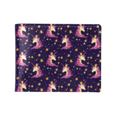 Unicorn Princess Star Sparkle Men's ID Card Wallet