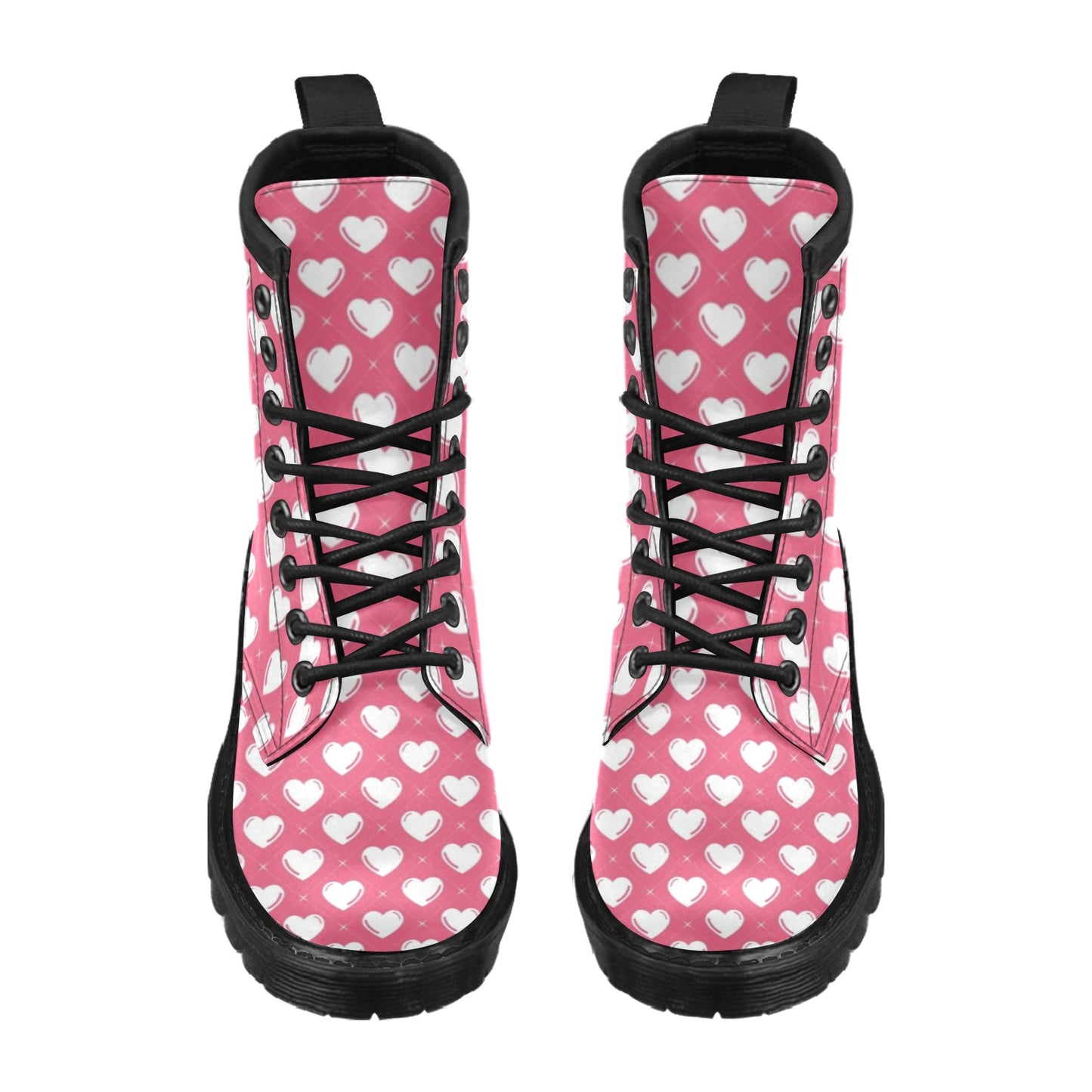 Heart Pattern Print Design HE07 Women's Boots