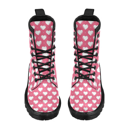 Heart Pattern Print Design HE07 Women's Boots