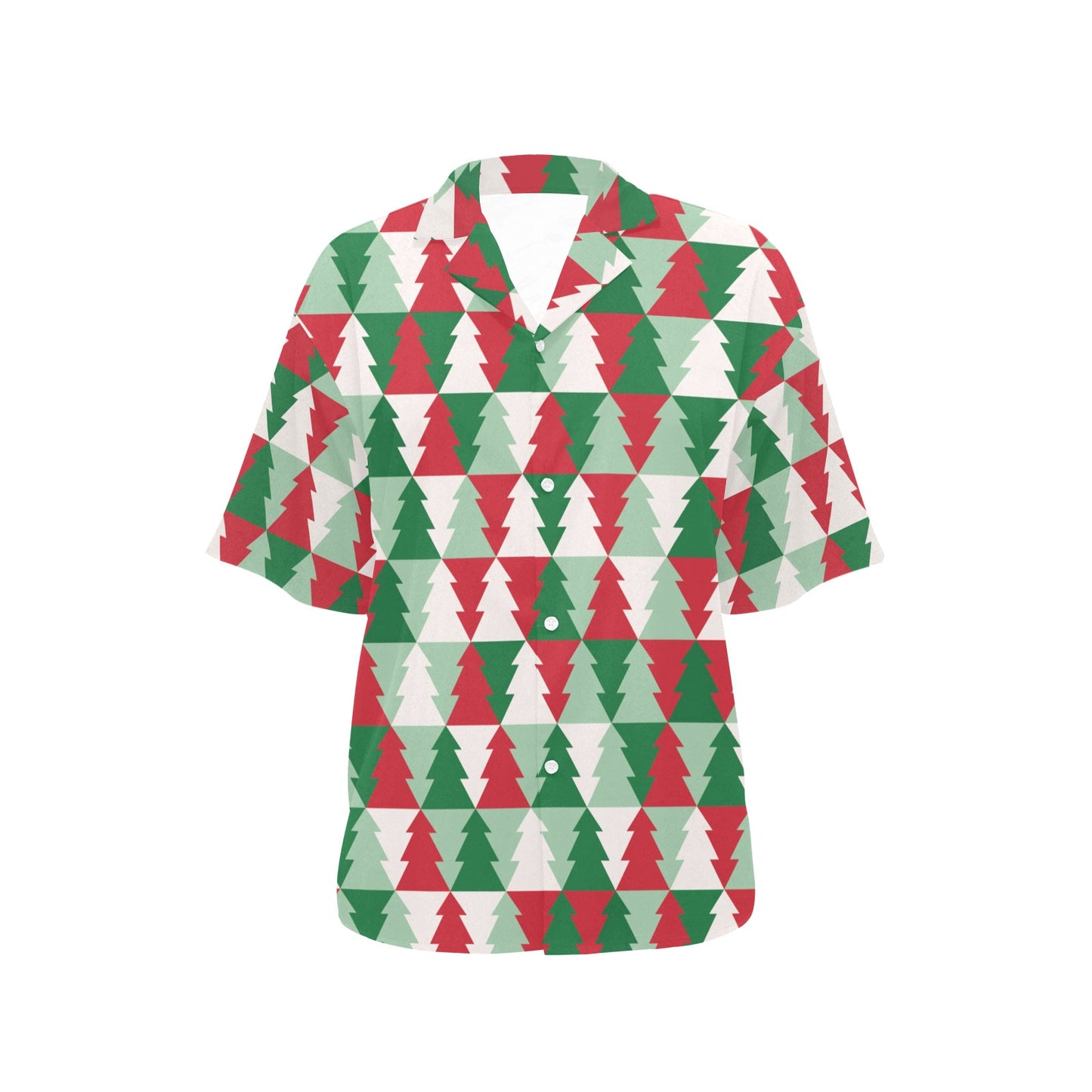 Christmas Tree Pattern Print Design 01 Women's Hawaiian Shirt