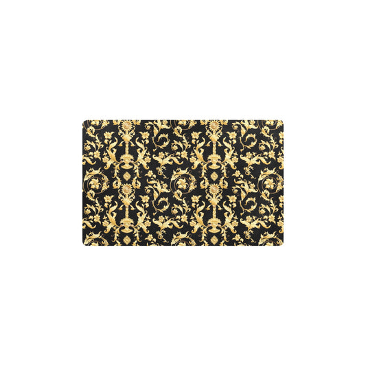 Baroque Golden Pattern Print Design 04 Kitchen Mat